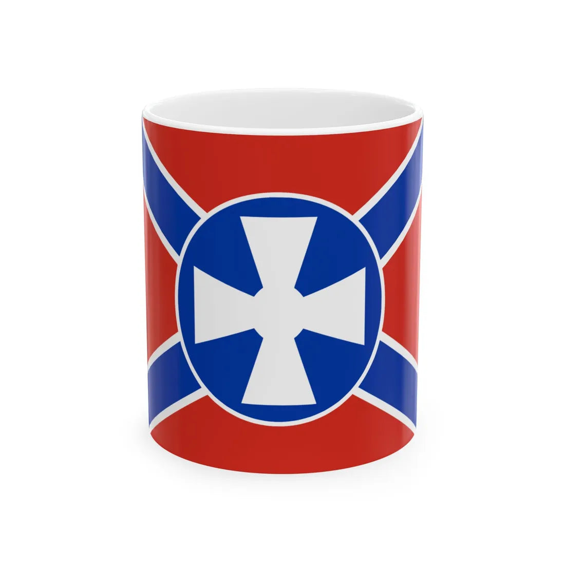 Flag of Serbian Hussars (Ukraine) White Coffee Mug 11oz - Go Mug Yourself