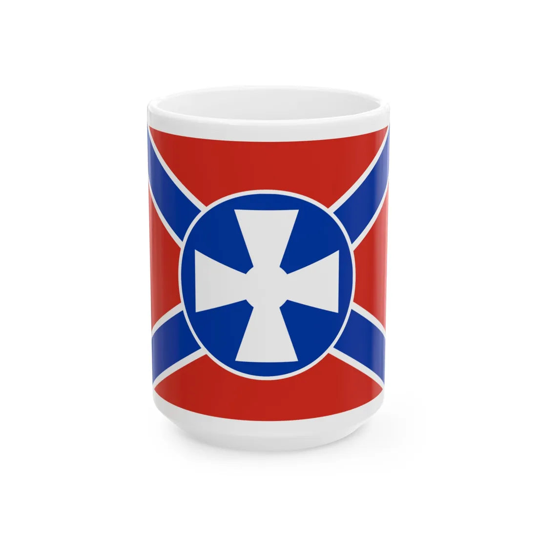 Flag of Serbian Hussars (Ukraine) White Coffee Mug 15oz - Go Mug Yourself