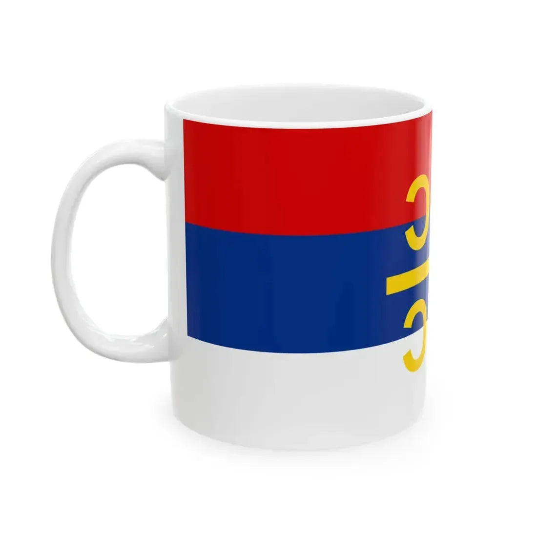 Flag of Serbian Krajina alternative (Croatia) White Coffee Mug - Go Mug Yourself