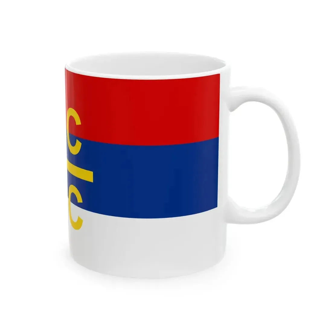 Flag of Serbian Krajina alternative (Croatia) White Coffee Mug - Go Mug Yourself