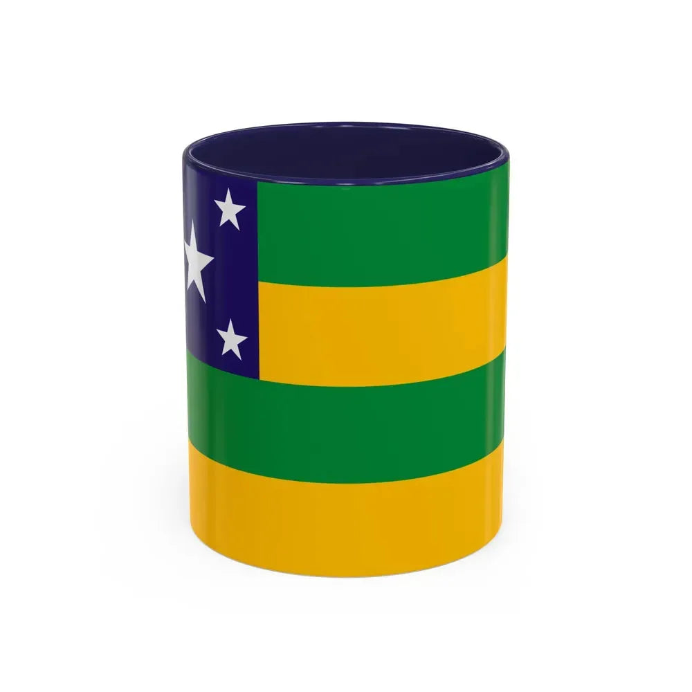 Flag of Sergipe Brazil - Accent Coffee Mug 11oz Navy - Go Mug Yourself