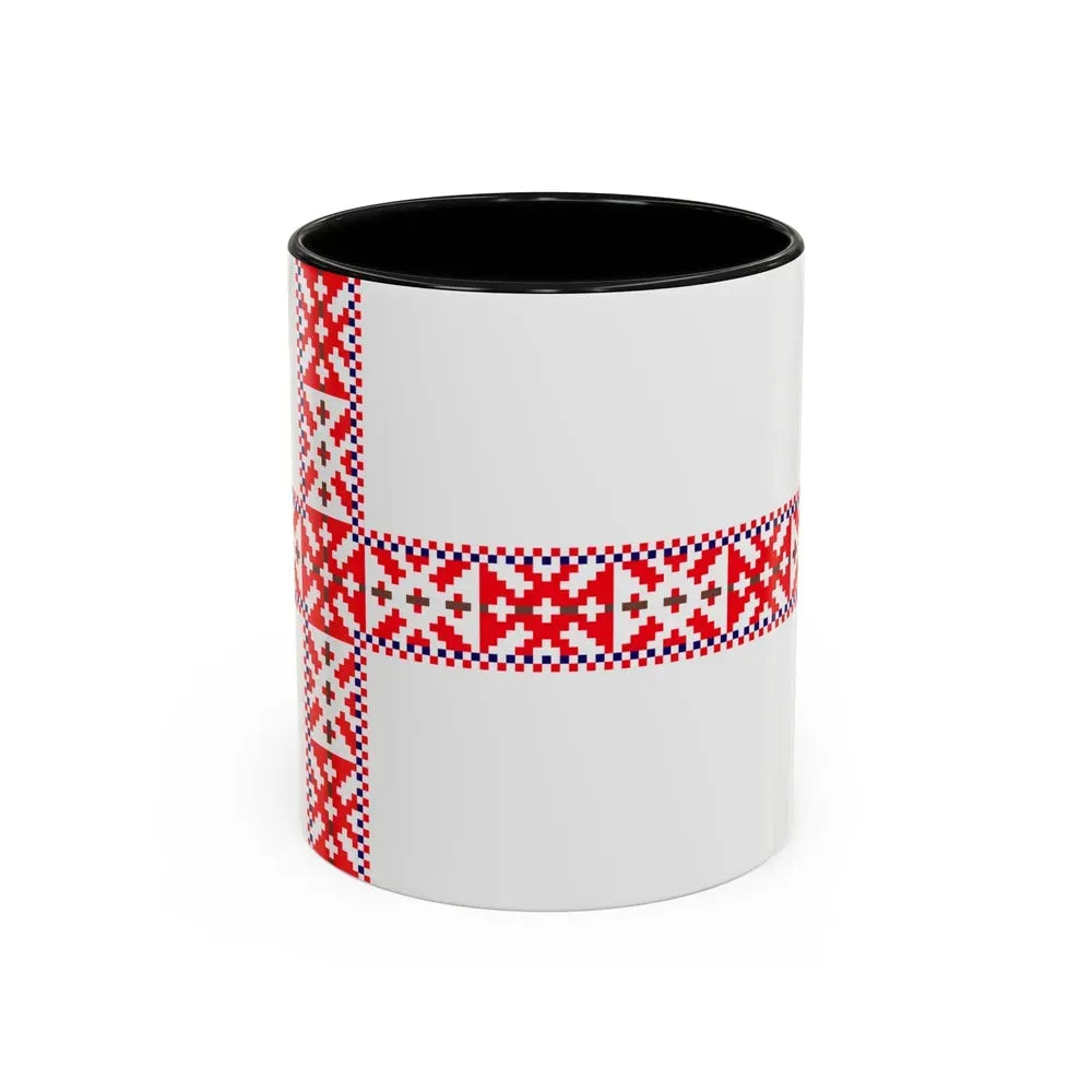 Flag of Setos Estonia - Accent Coffee Mug 11oz Black - Go Mug Yourself