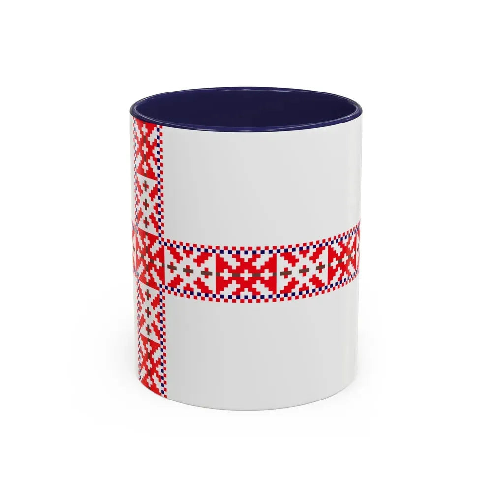 Flag of Setos Estonia - Accent Coffee Mug 11oz Navy - Go Mug Yourself