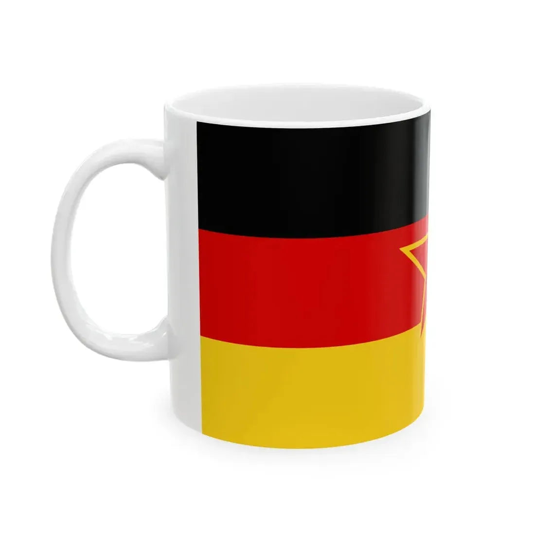 Flag of SFR Yugoslav German Minority (Germany) White Coffee Mug - Go Mug Yourself