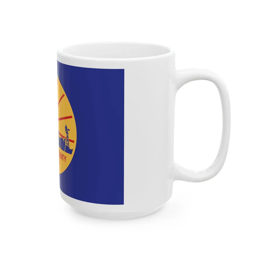 Flag of Shawnee County Kansas (United States) White Coffee Mug - Go Mug Yourself
