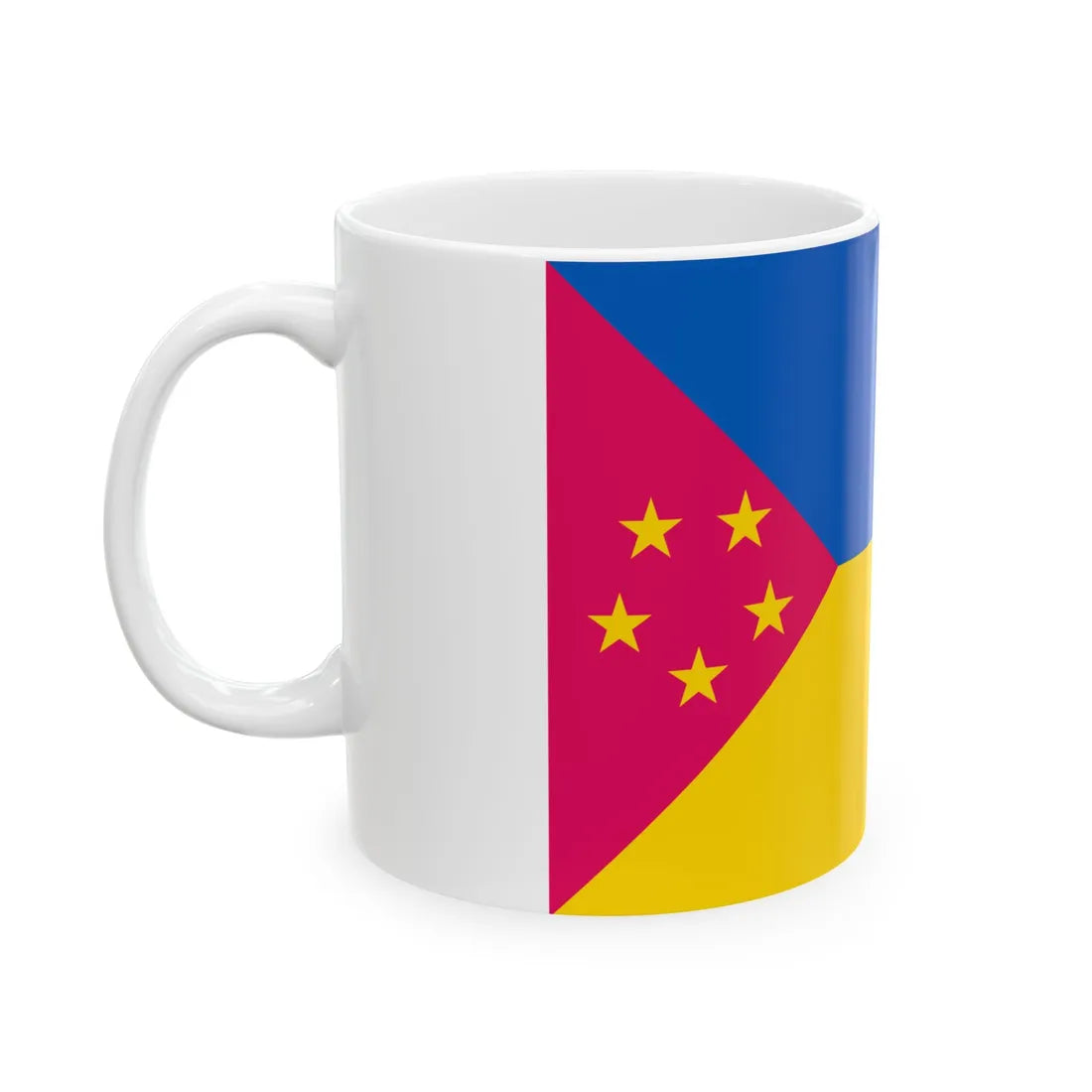 Flag of Shchastia Raion (Ukraine) White Coffee Mug - Go Mug Yourself