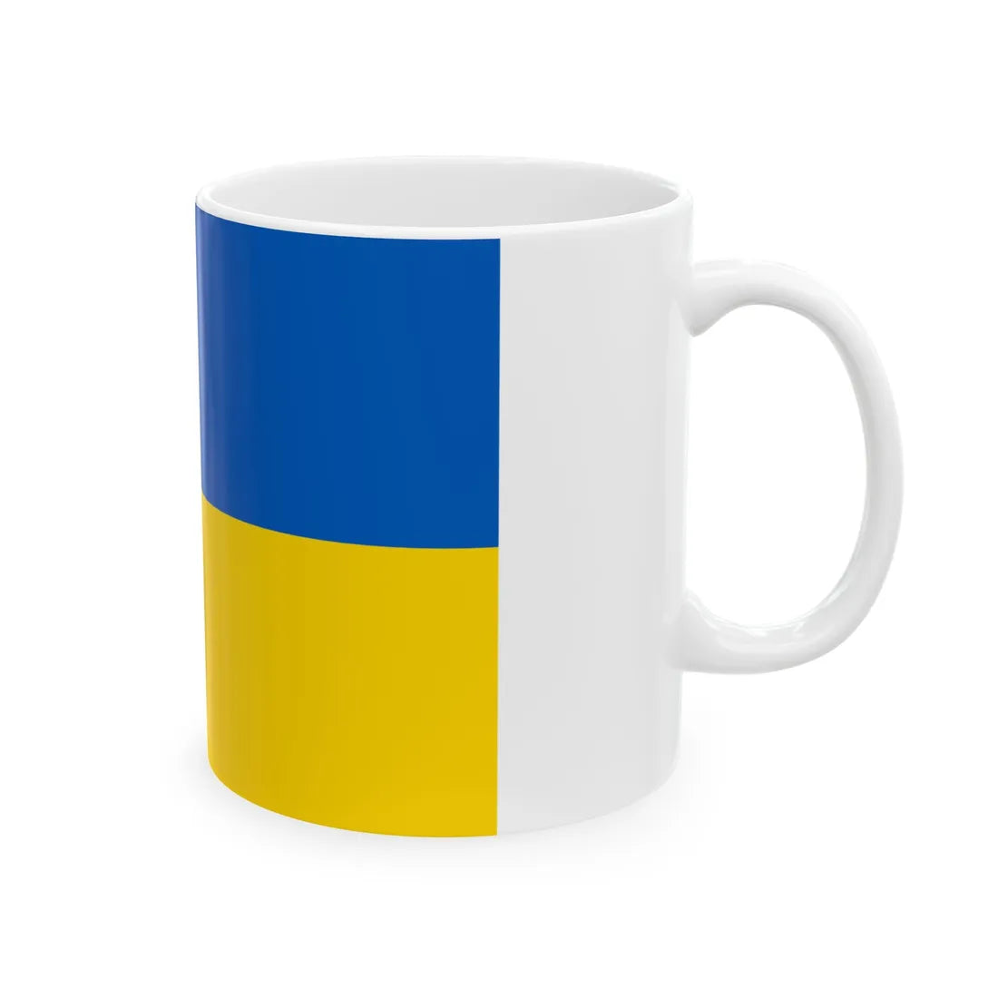 Flag of Shchastia Raion (Ukraine) White Coffee Mug - Go Mug Yourself