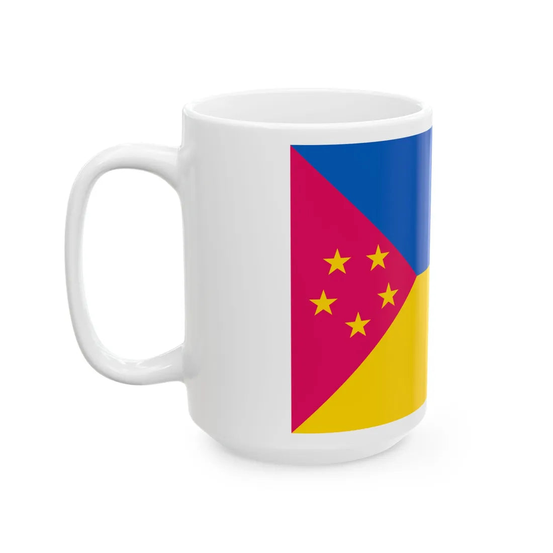 Flag of Shchastia Raion (Ukraine) White Coffee Mug - Go Mug Yourself
