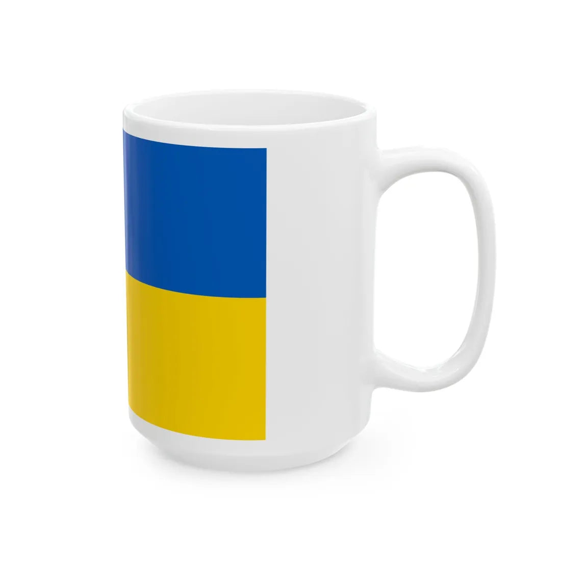 Flag of Shchastia Raion (Ukraine) White Coffee Mug - Go Mug Yourself