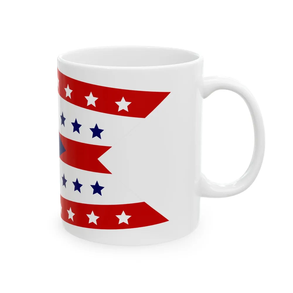 Flag of Shelby County Ohio (United States) White Coffee Mug - Go Mug Yourself