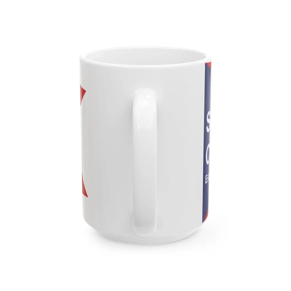 Flag of Shelby County Ohio (United States) White Coffee Mug - Go Mug Yourself