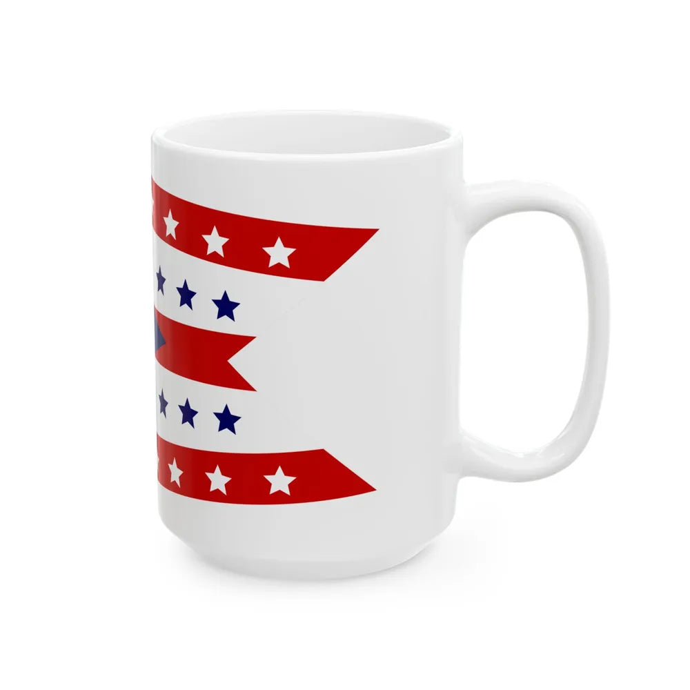Flag of Shelby County Ohio (United States) White Coffee Mug - Go Mug Yourself
