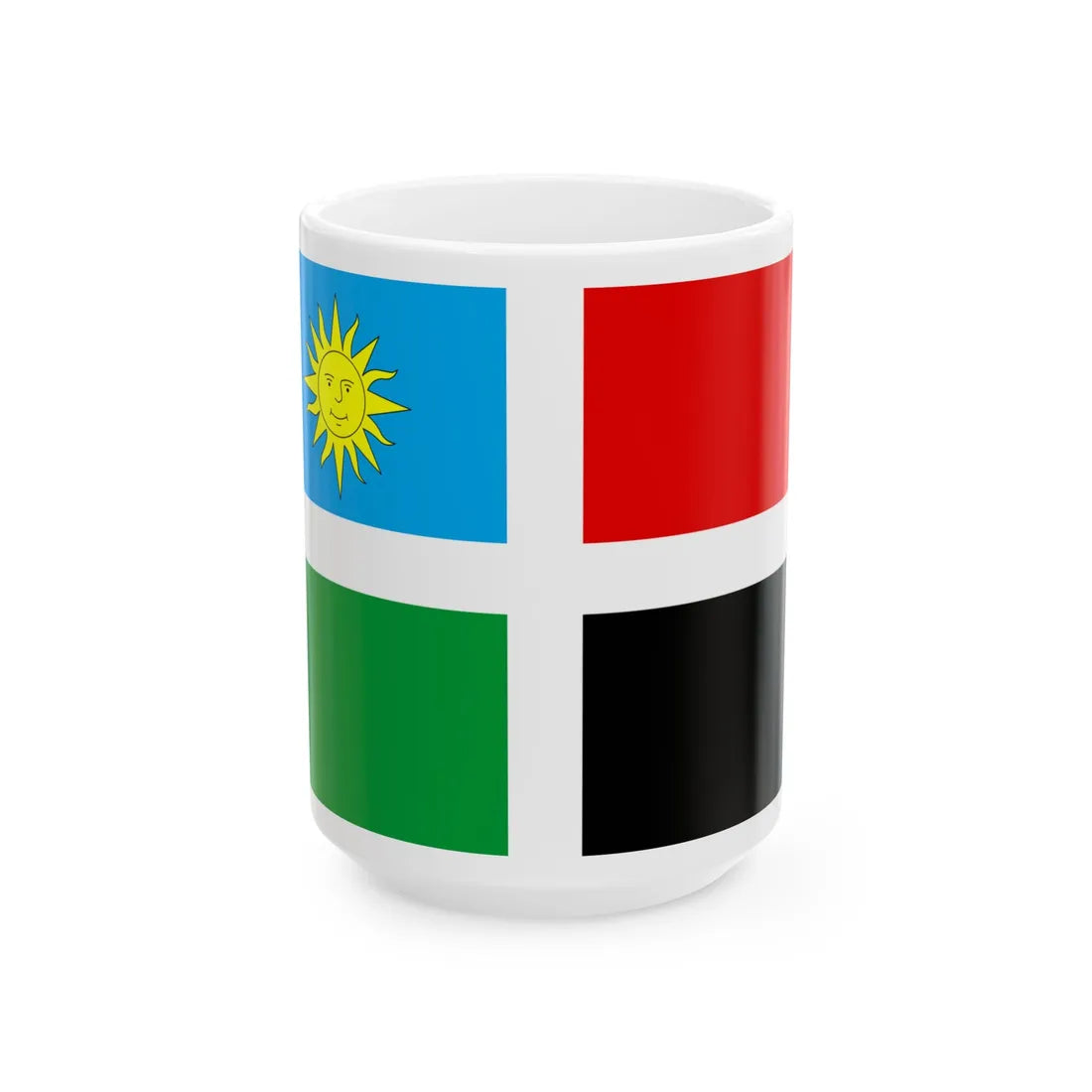 Flag of Shepetivka raion (Ukraine) White Coffee Mug 15oz - Go Mug Yourself