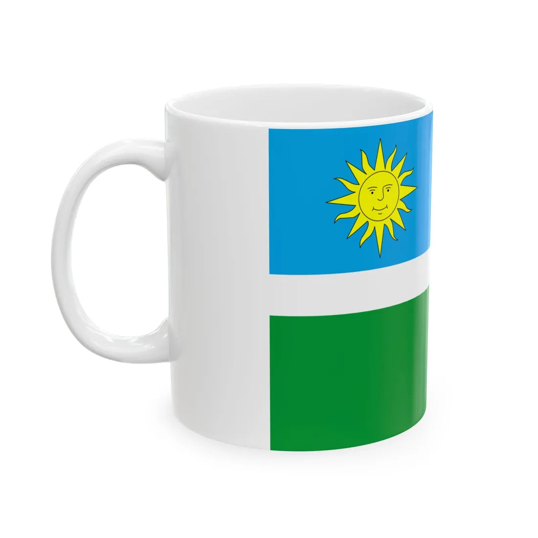 Flag of Shepetivka raion (Ukraine) White Coffee Mug - Go Mug Yourself