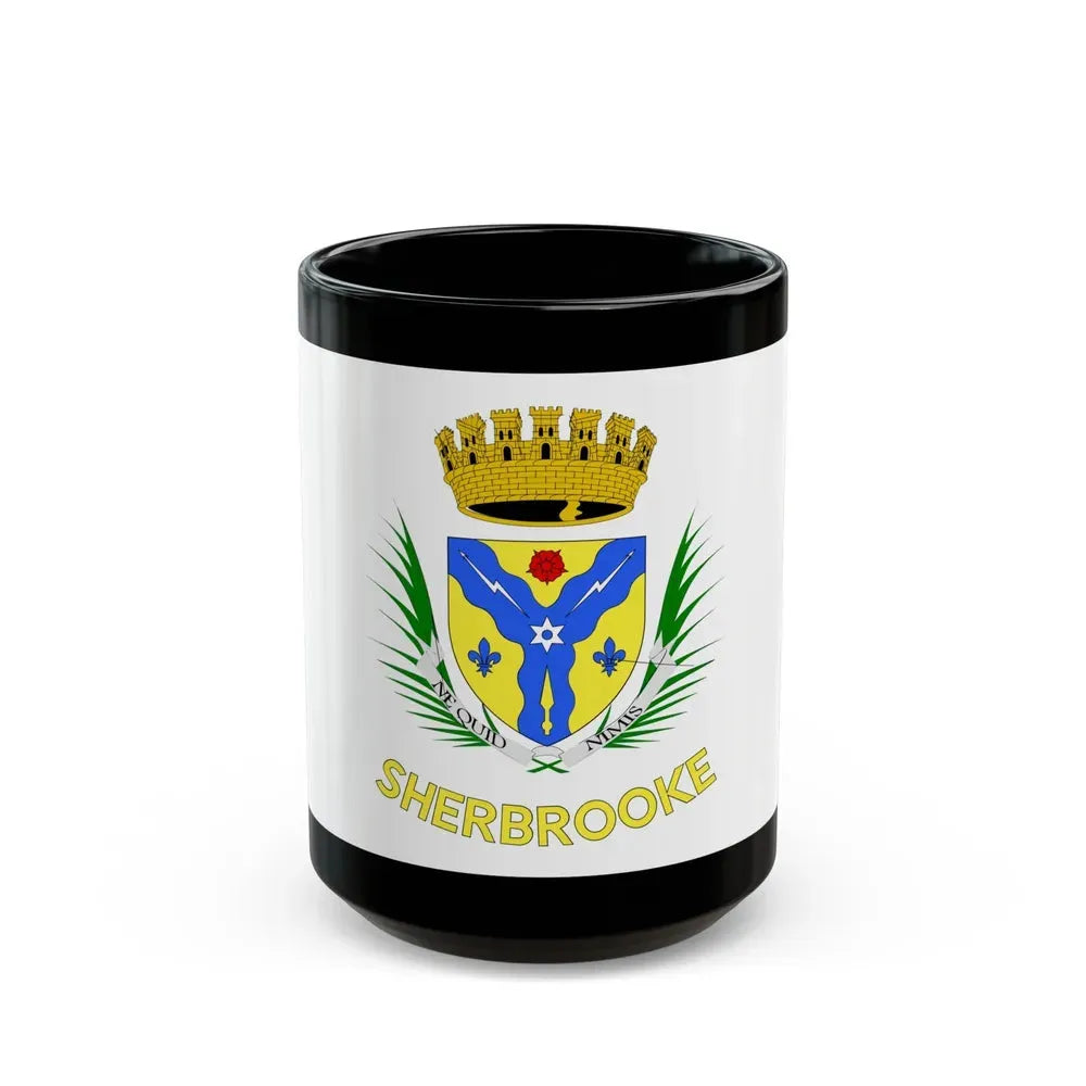Flag of Sherbrooke Canada - Black Coffee Mug 15oz - Go Mug Yourself