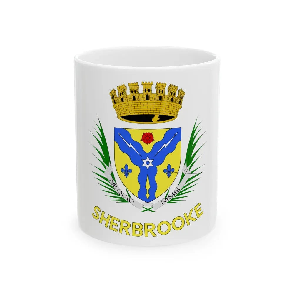 Flag of Sherbrooke Canada - White Coffee Mug 11oz - Go Mug Yourself