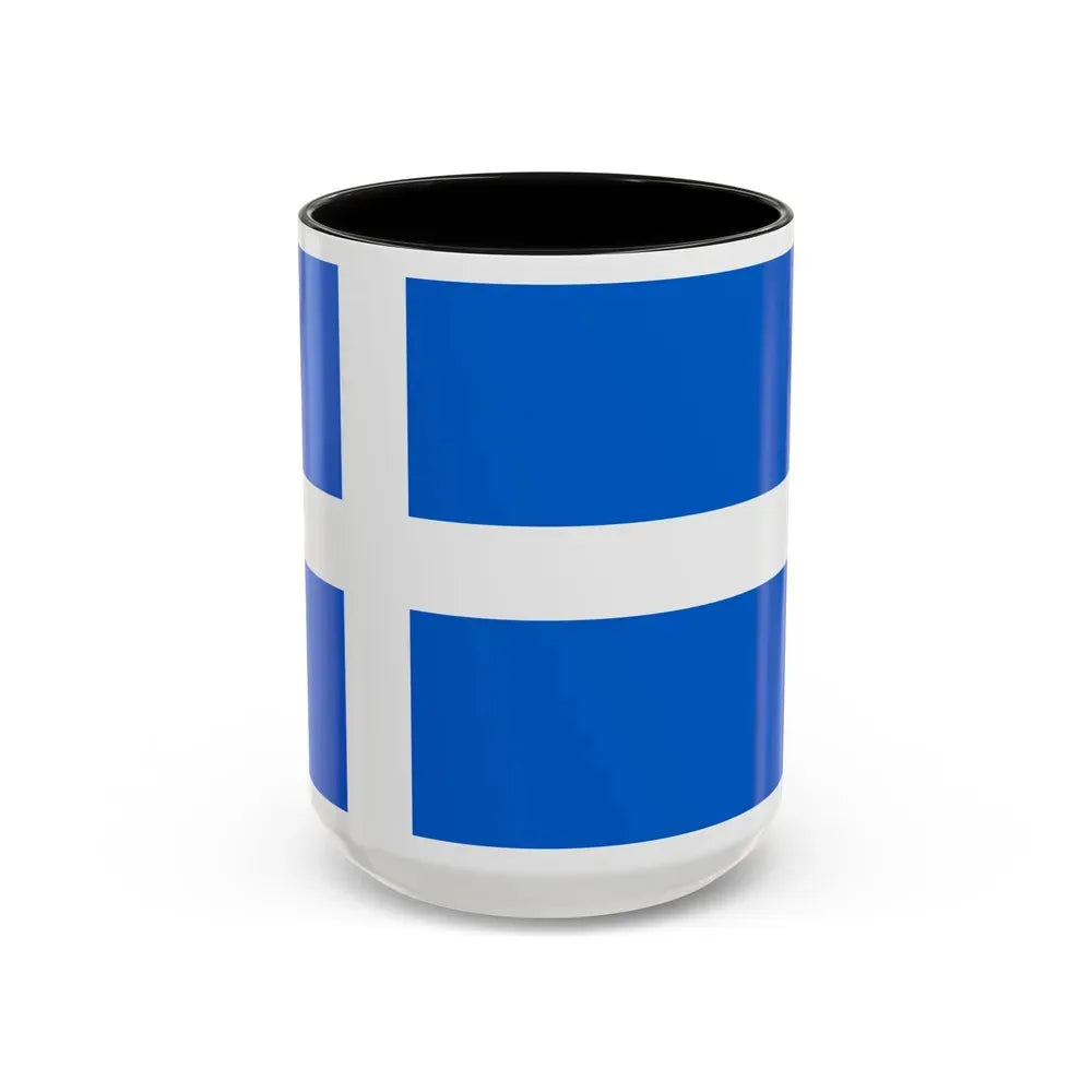 Flag of Shetland UK - Accent Coffee Mug 15oz Black - Go Mug Yourself