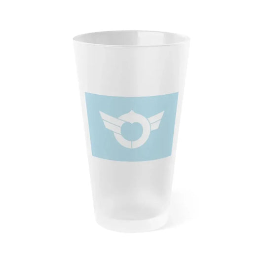 Flag of Shiga Prefecture Japan - Frosted Pint Glass 16oz 16oz Frosted - Go Mug Yourself