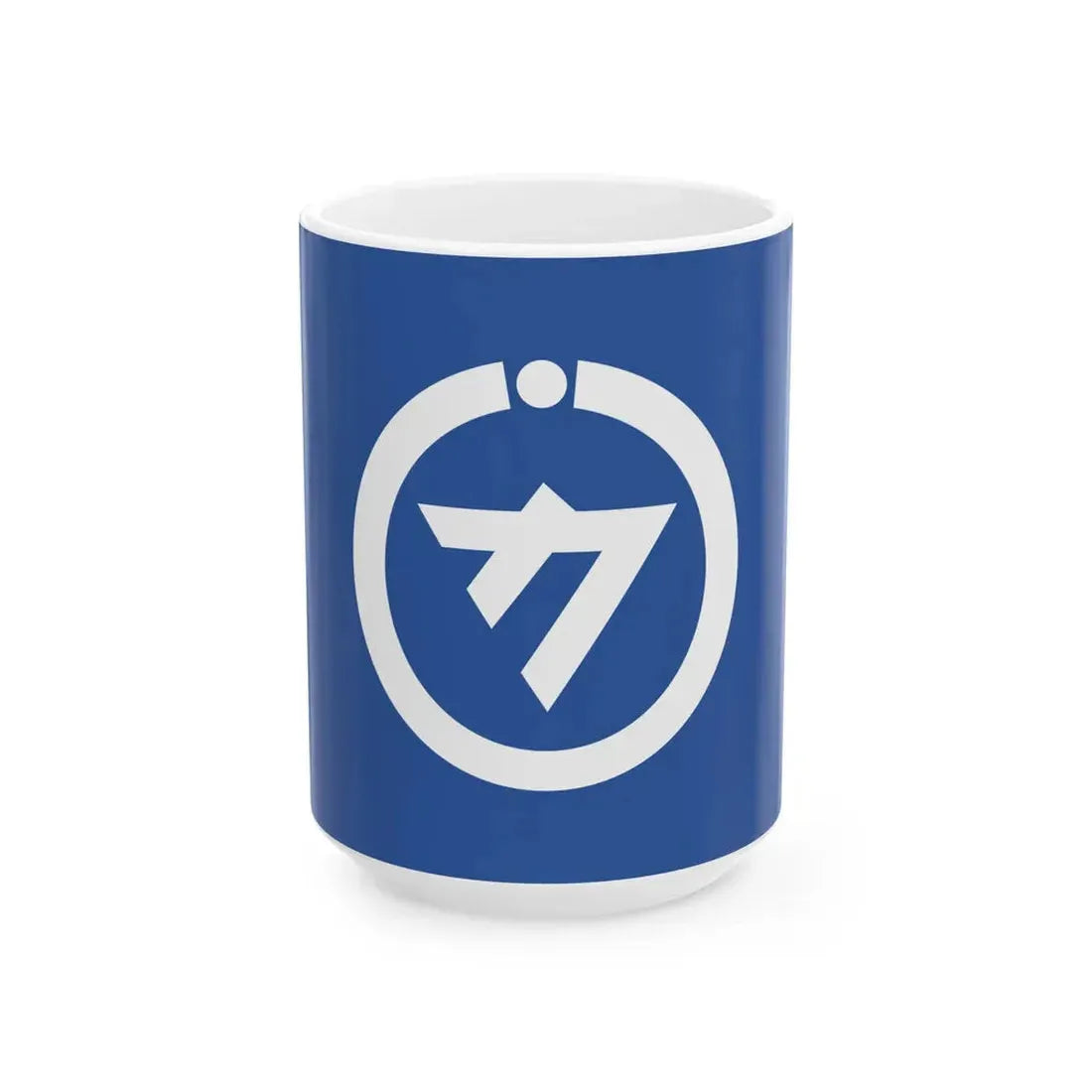 Flag of Shikamachi Nagasaki 1967-2010 (Japan) White Coffee Mug 15oz - Go Mug Yourself