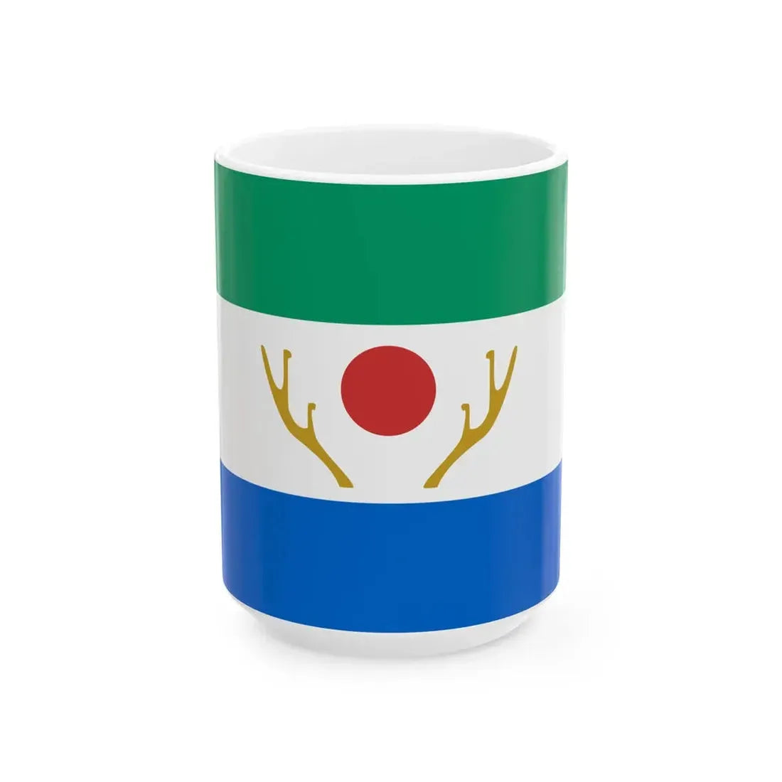Flag of Shikaoi Hokkaido (Japan) White Coffee Mug 15oz - Go Mug Yourself