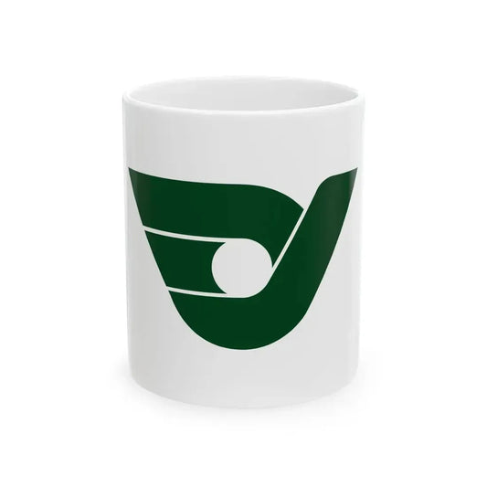Flag of Shikatsu Aichi 1969-2006 (Japan) White Coffee Mug 11oz - Go Mug Yourself