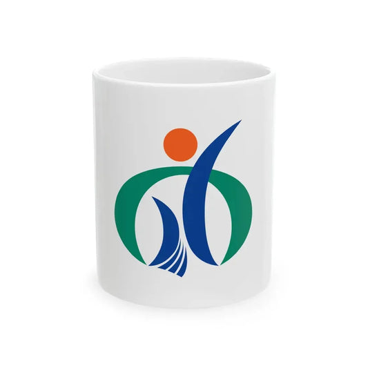 Flag of Shimanto-town Kochi (Japan) White Coffee Mug 11oz - Go Mug Yourself