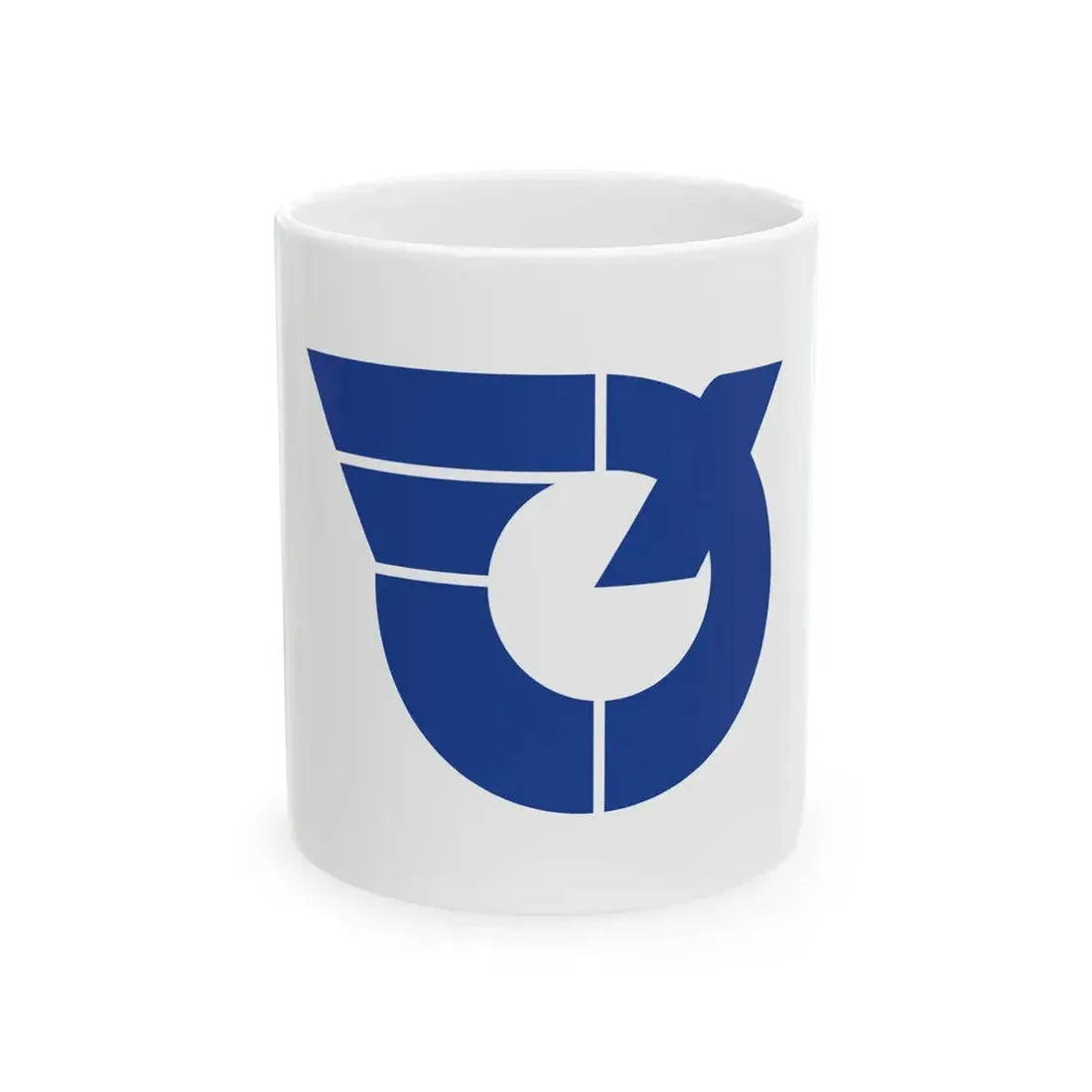 Flag of Shime Fukuoka (Japan) White Coffee Mug 11oz - Go Mug Yourself