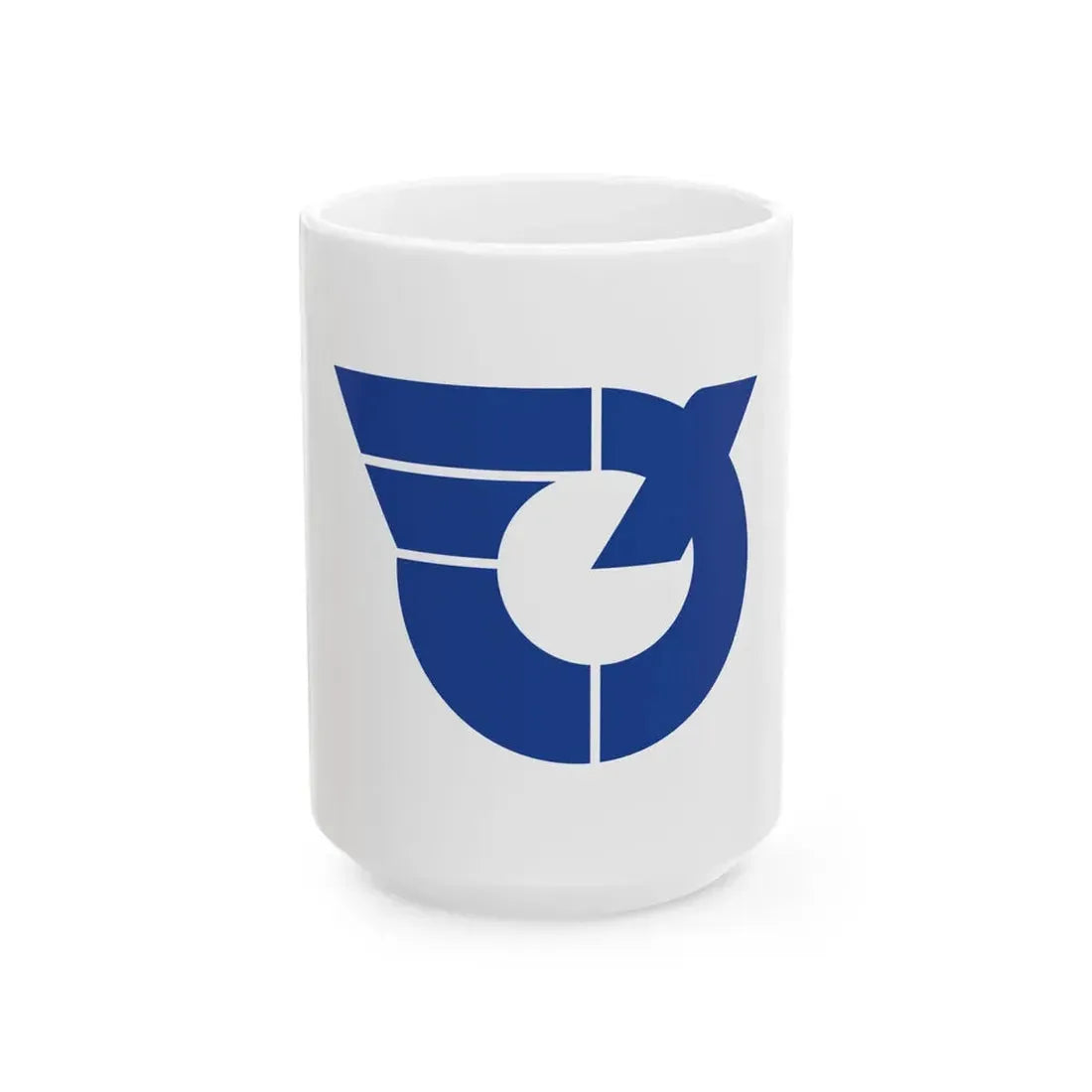 Flag of Shime Fukuoka (Japan) White Coffee Mug 15oz - Go Mug Yourself