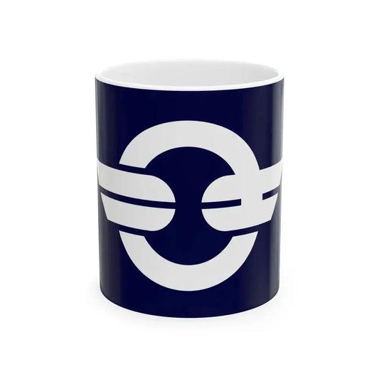 Flag of Shimodate Ibaraki 1954-2005 (Japan) White Coffee Mug 11oz - Go Mug Yourself
