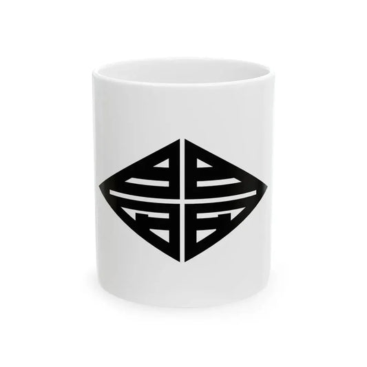 Flag of Shimonoseki Yamaguchi 1909-2005 (Japan) White Coffee Mug 11oz - Go Mug Yourself
