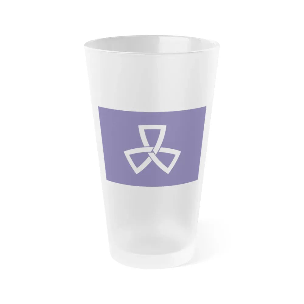 Flag of Shinagawa Tokyo Japan - Frosted Pint Glass 16oz 16oz Frosted - Go Mug Yourself