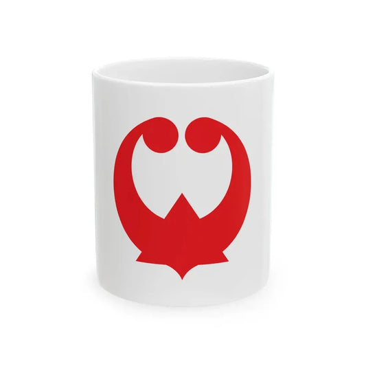 Flag of Shingu Wakayama Red version (Japan) White Coffee Mug 11oz - Go Mug Yourself