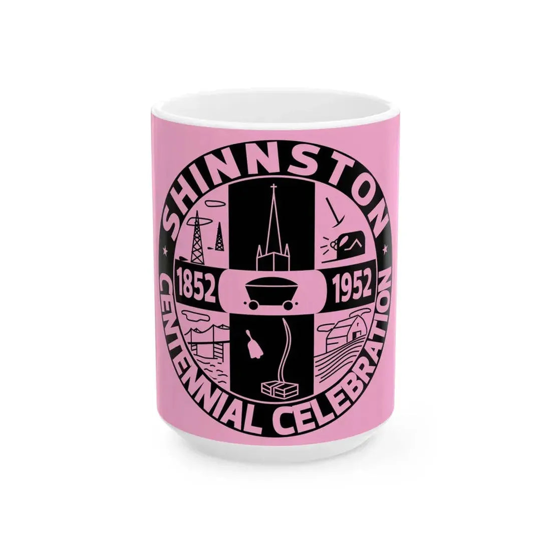 Flag of Shinnston West Virginia 1952 (United States) White Coffee Mug 15oz - Go Mug Yourself