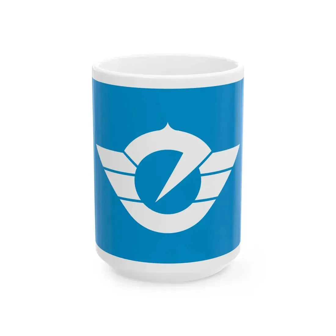 Flag of Shinuonome Nagasaki 1969-2004 (Japan) White Coffee Mug 15oz - Go Mug Yourself