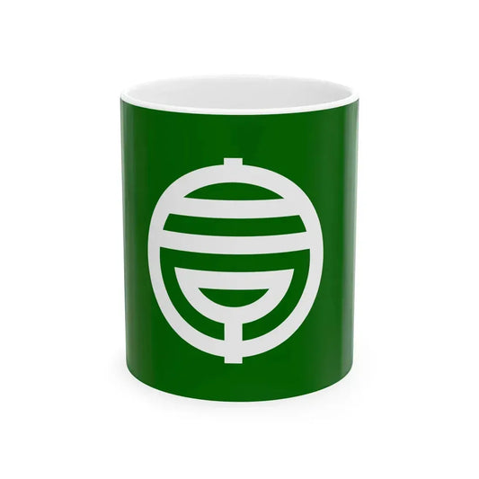 Flag of Shirako Chiba (Japan) White Coffee Mug 11oz - Go Mug Yourself