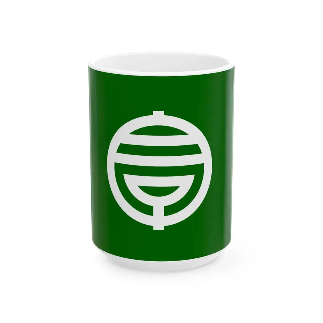 Flag of Shirako Chiba (Japan) White Coffee Mug 15oz - Go Mug Yourself