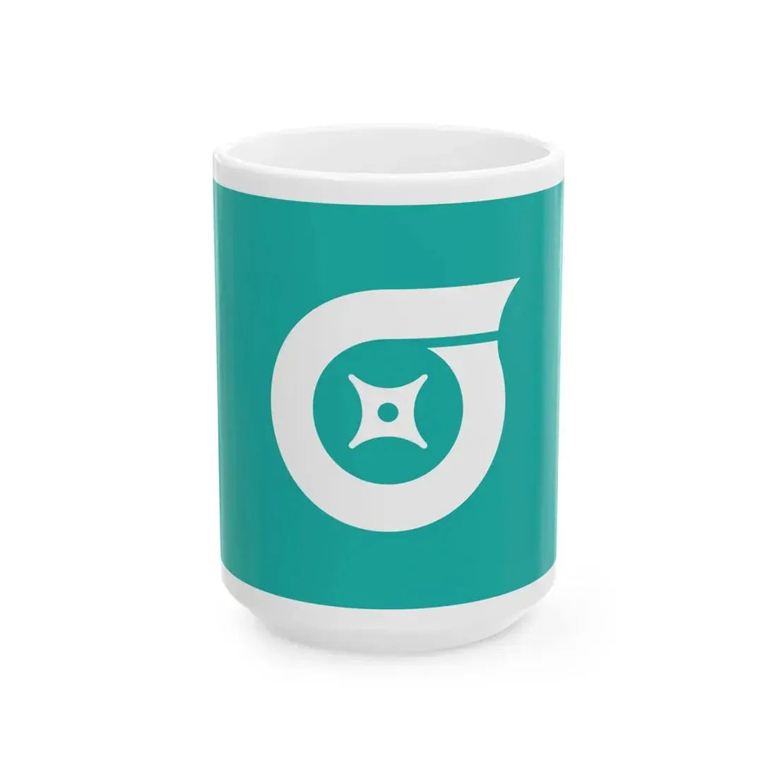 Flag of Shiroi Chiba (Japan) White Coffee Mug 15oz - Go Mug Yourself