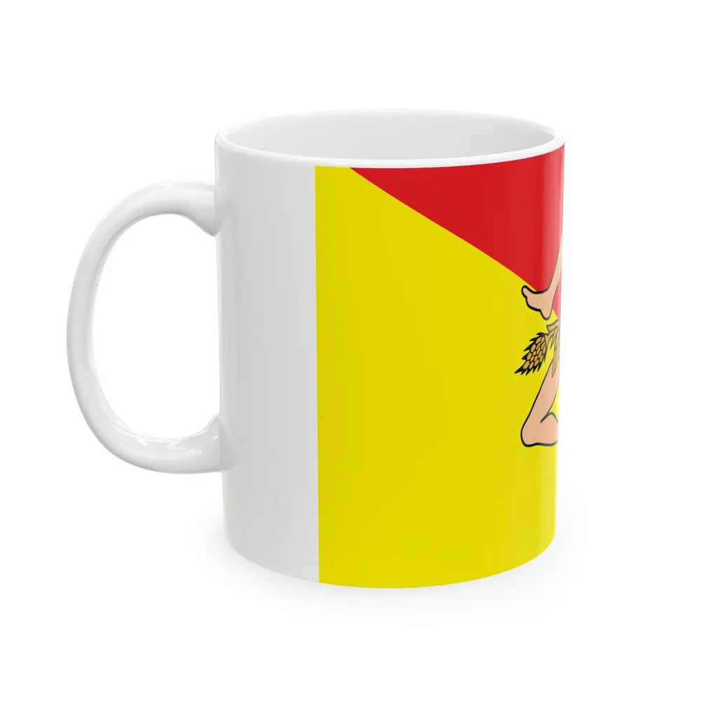 Flag of Sicily (Italy) White Coffee Mug - Go Mug Yourself