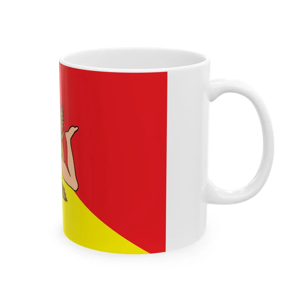 Flag of Sicily (Italy) White Coffee Mug - Go Mug Yourself