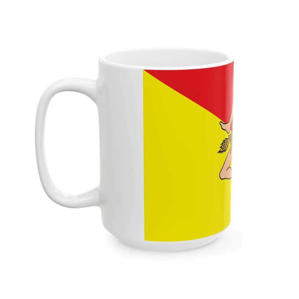 Flag of Sicily (Italy) White Coffee Mug - Go Mug Yourself