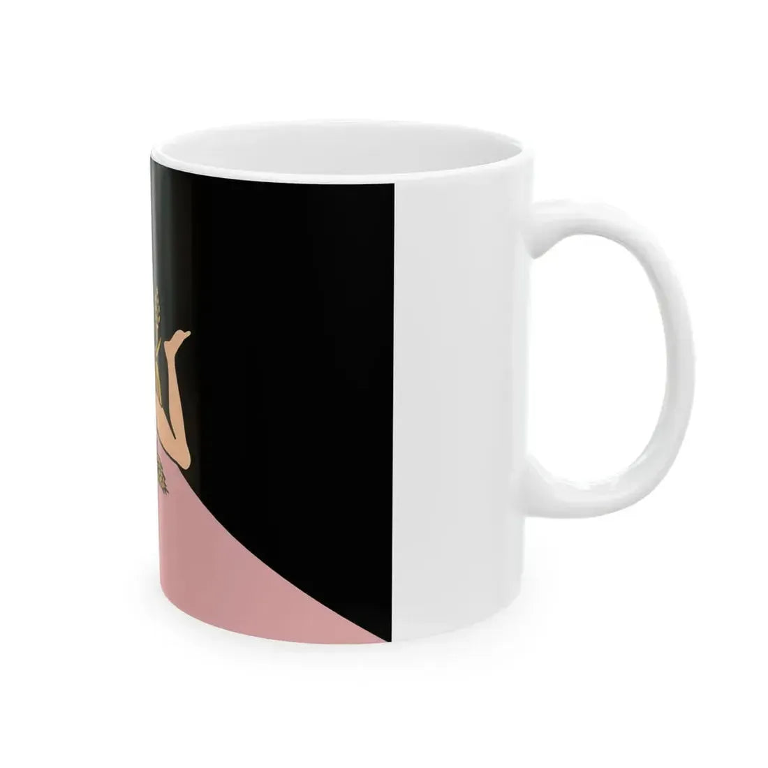 Flag of Sicily pink and black (Italy) White Coffee Mug - Go Mug Yourself