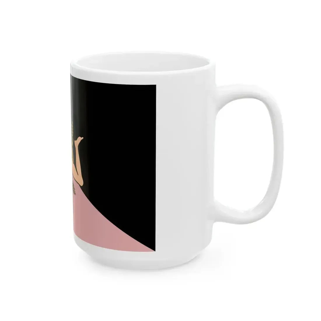 Flag of Sicily pink and black (Italy) White Coffee Mug - Go Mug Yourself