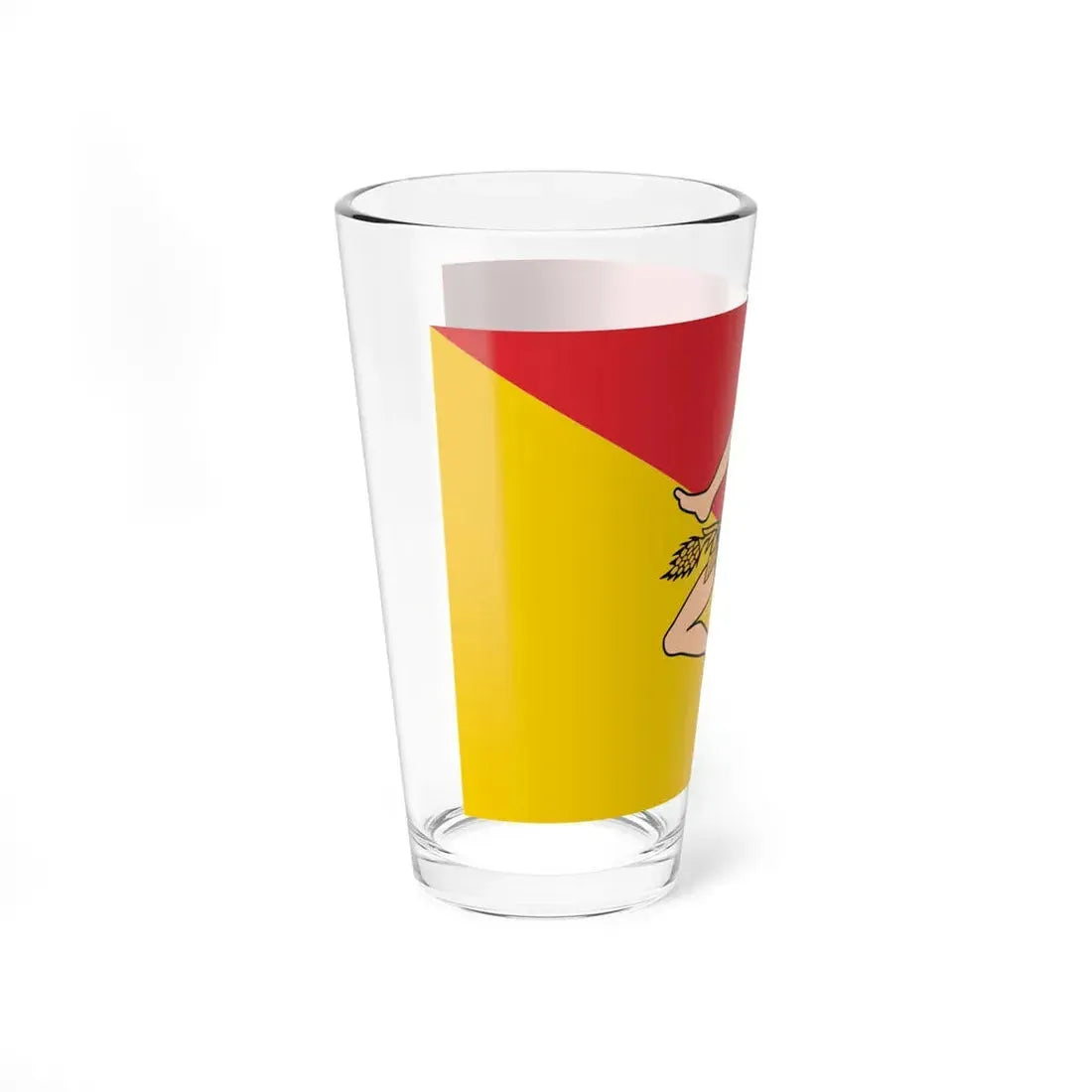 Flag of Sicily revised (Italy) Pint Glass 16oz - Go Mug Yourself