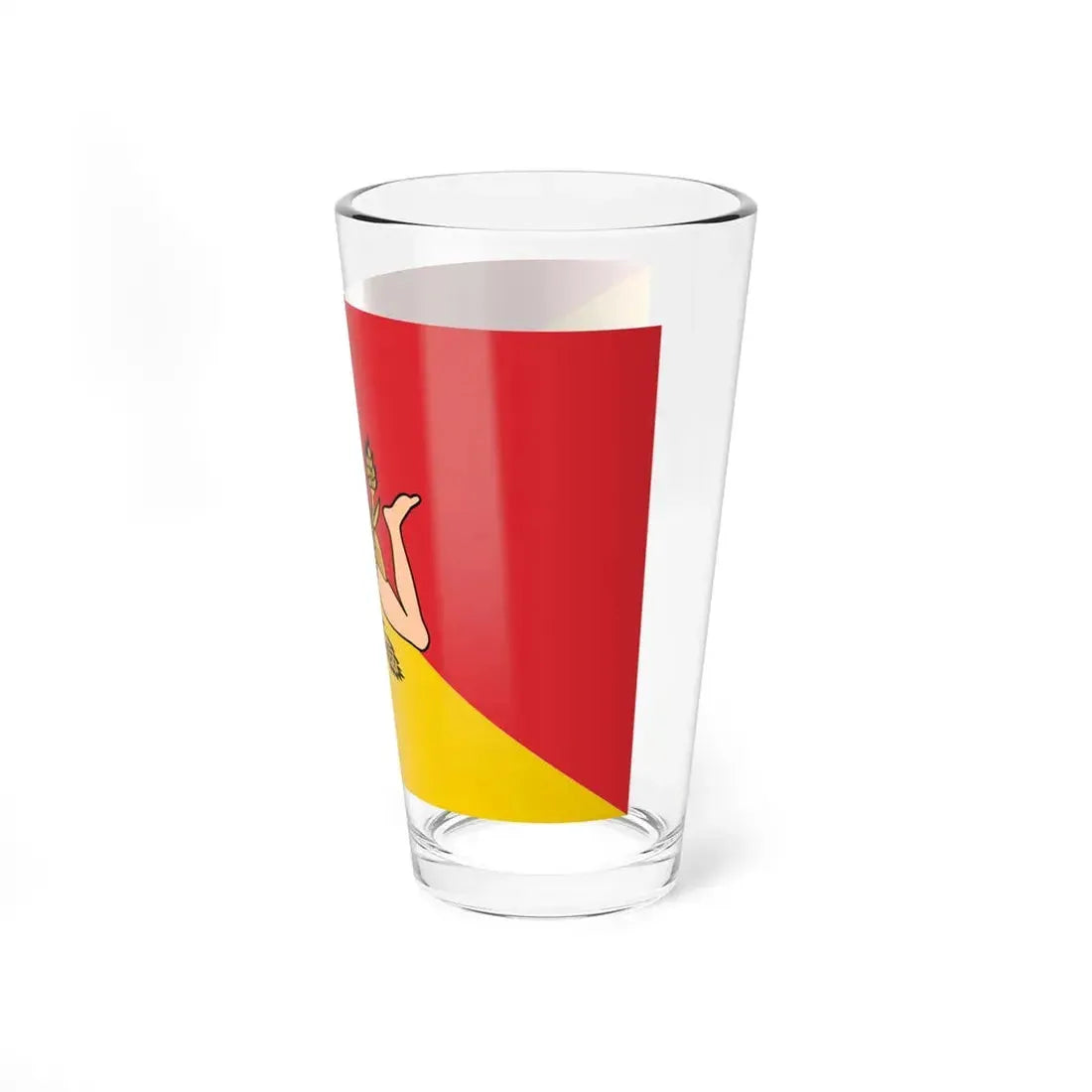 Flag of Sicily revised (Italy) Pint Glass 16oz - Go Mug Yourself