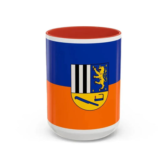 Flag of Siegen Wittgenstein Germany - Accent Coffee Mug 15oz Red - Go Mug Yourself