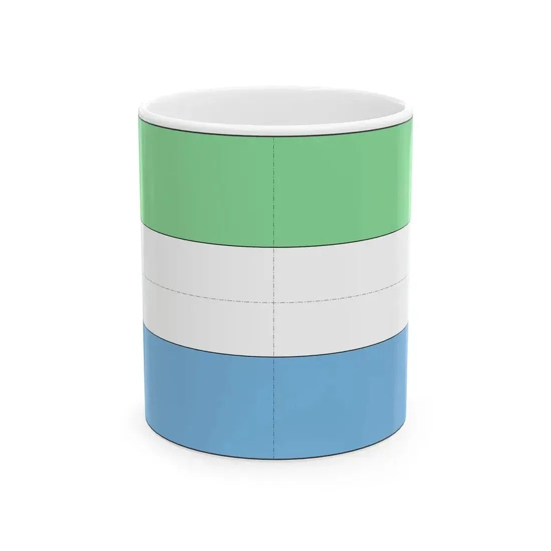Flag of Sierra Leone construction sheet (Sierra Leone) White Coffee Mug 11oz - Go Mug Yourself