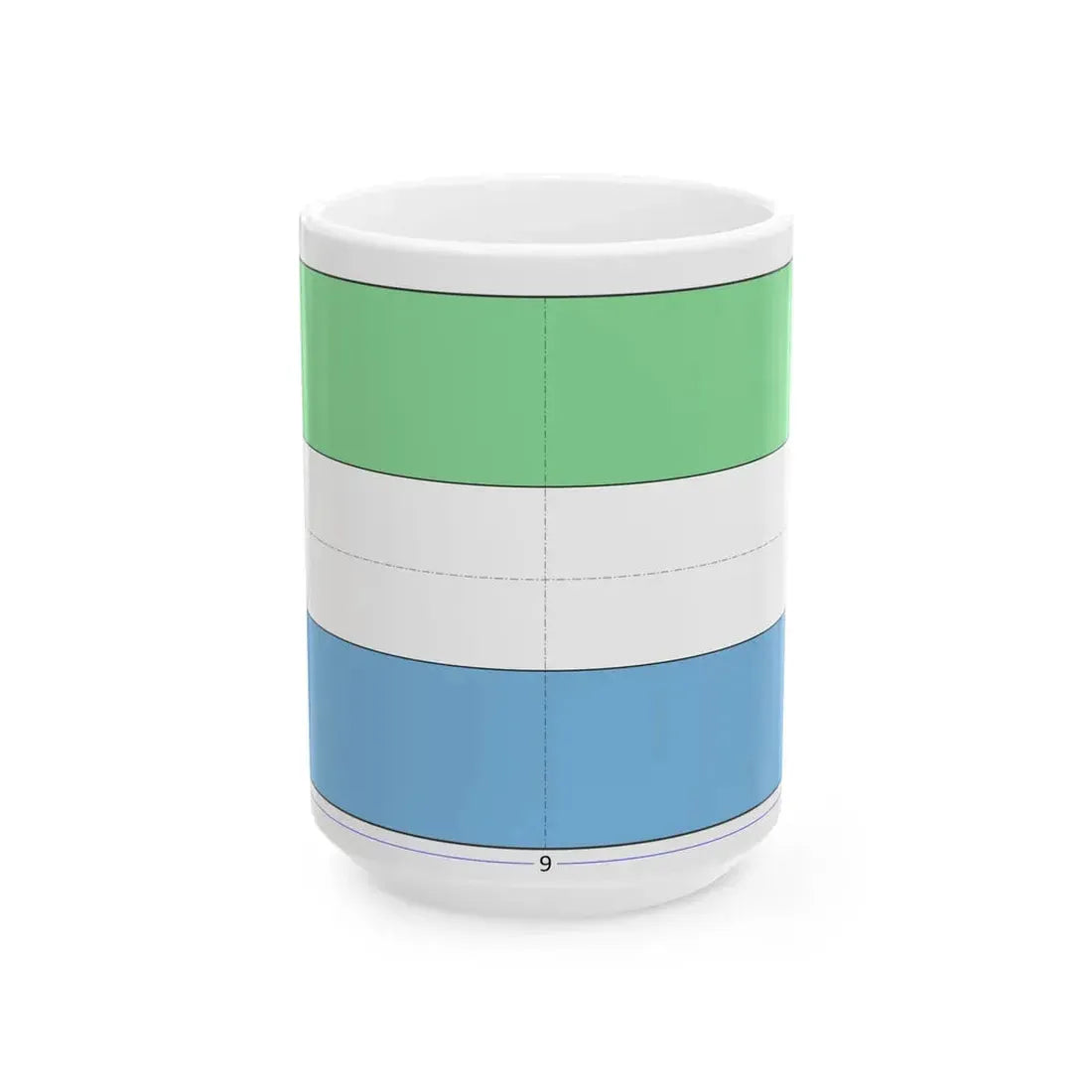 Flag of Sierra Leone construction sheet (Sierra Leone) White Coffee Mug 15oz - Go Mug Yourself