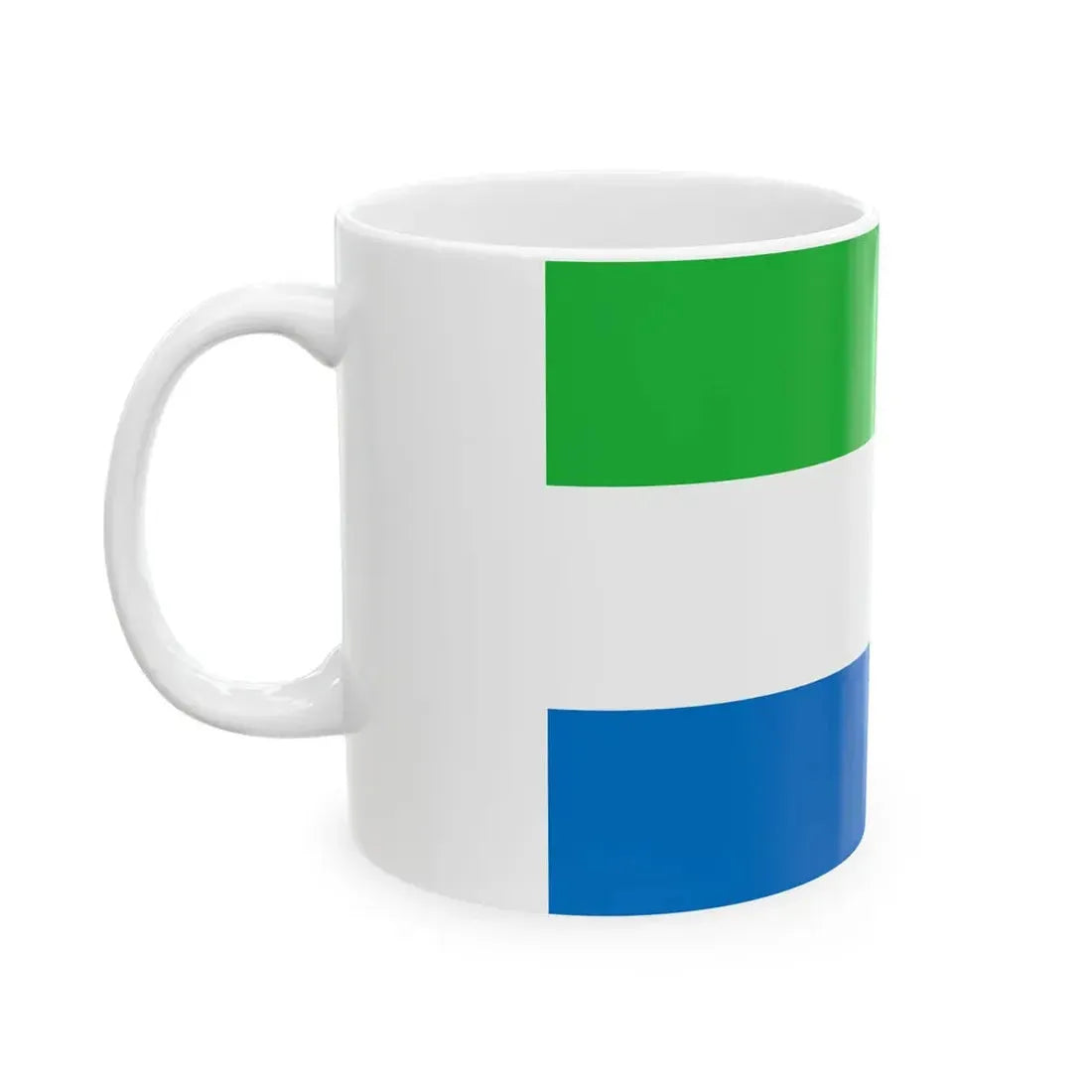Flag of Sierra Leone (Sierra Leone) White Coffee Mug - Go Mug Yourself