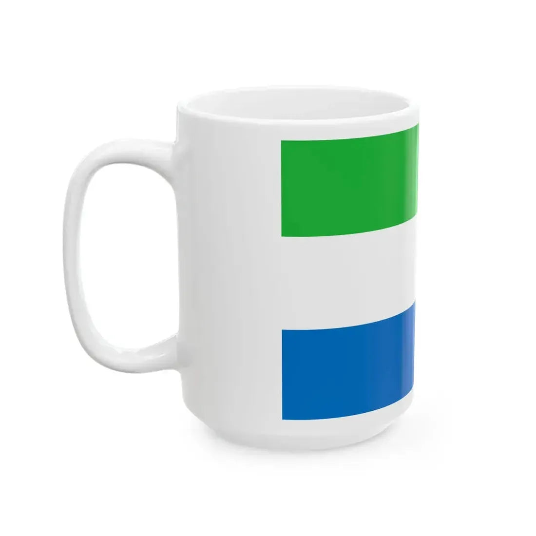 Flag of Sierra Leone (Sierra Leone) White Coffee Mug - Go Mug Yourself