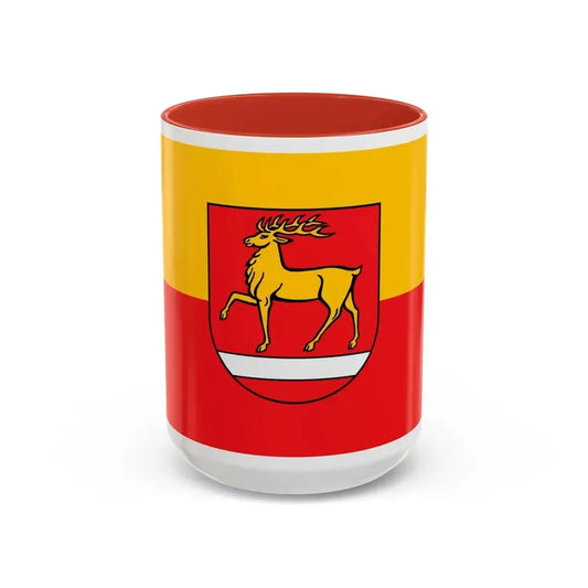 Flag of Sigmaringen Germany - Accent Coffee Mug 15oz Red - Go Mug Yourself